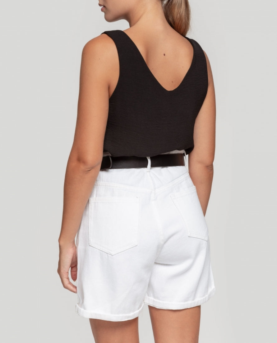 Short blanc en jean