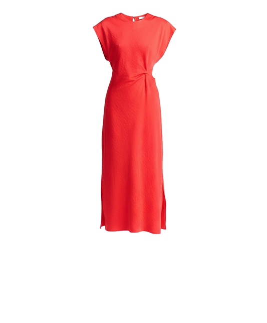 Robe nouée longue rouge - packshot