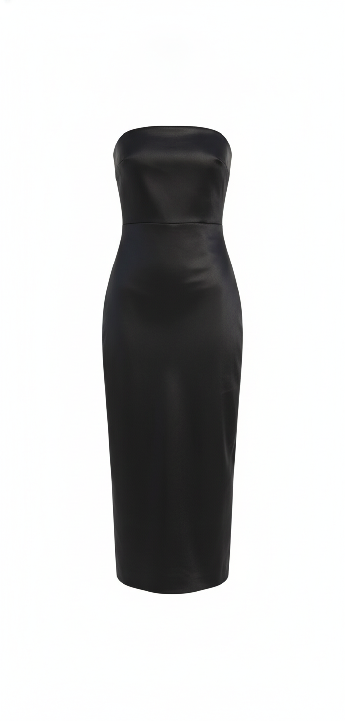 Robe longue bustier effet cuir - packshot