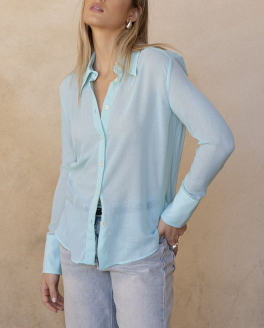 Chemise bleue turquoise ELISA