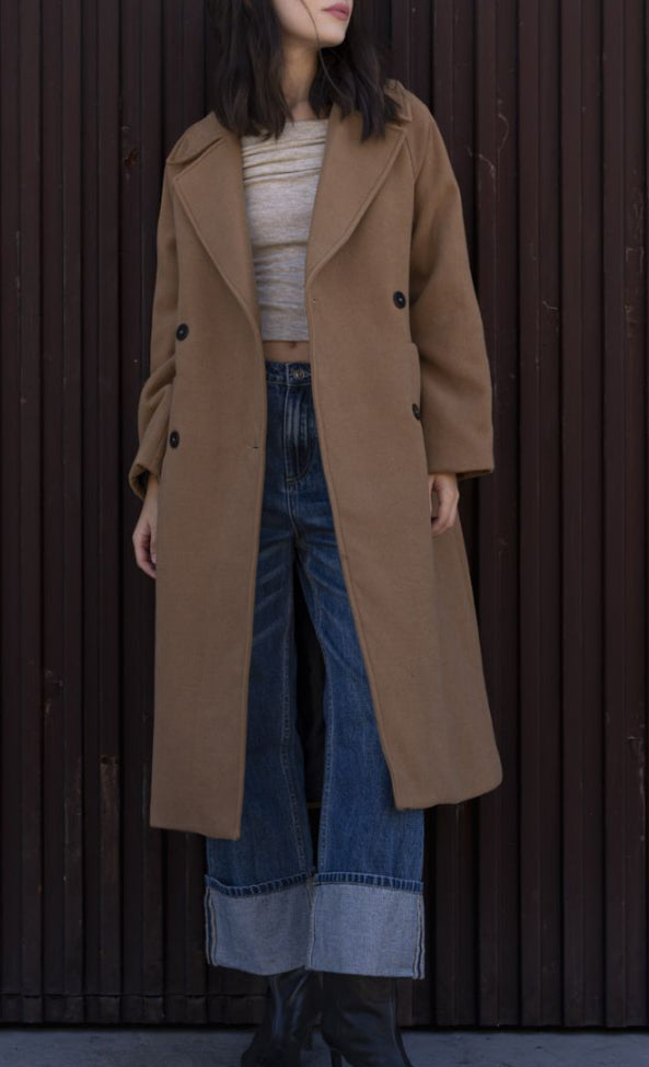 Manteau long camel ELISA