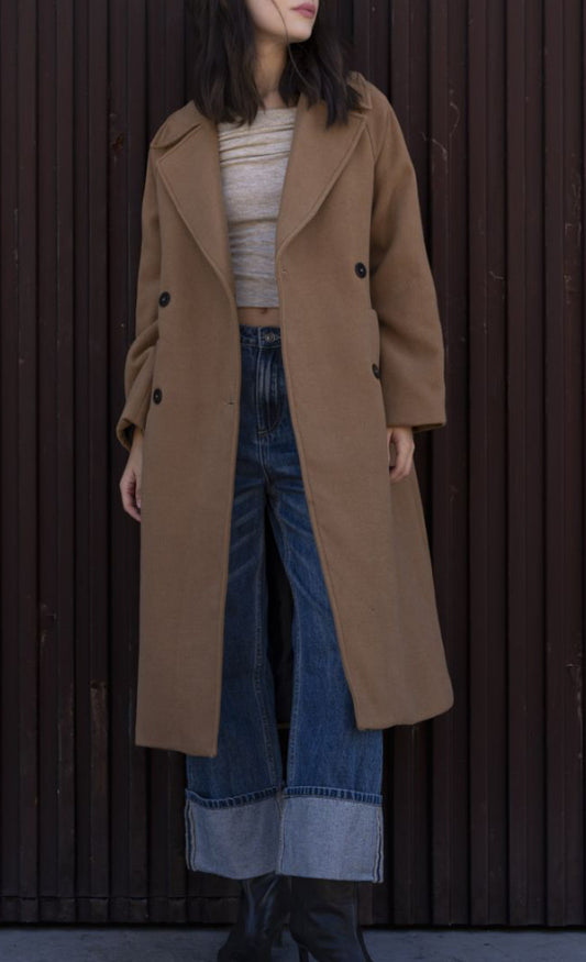 Manteau long camel ELISA