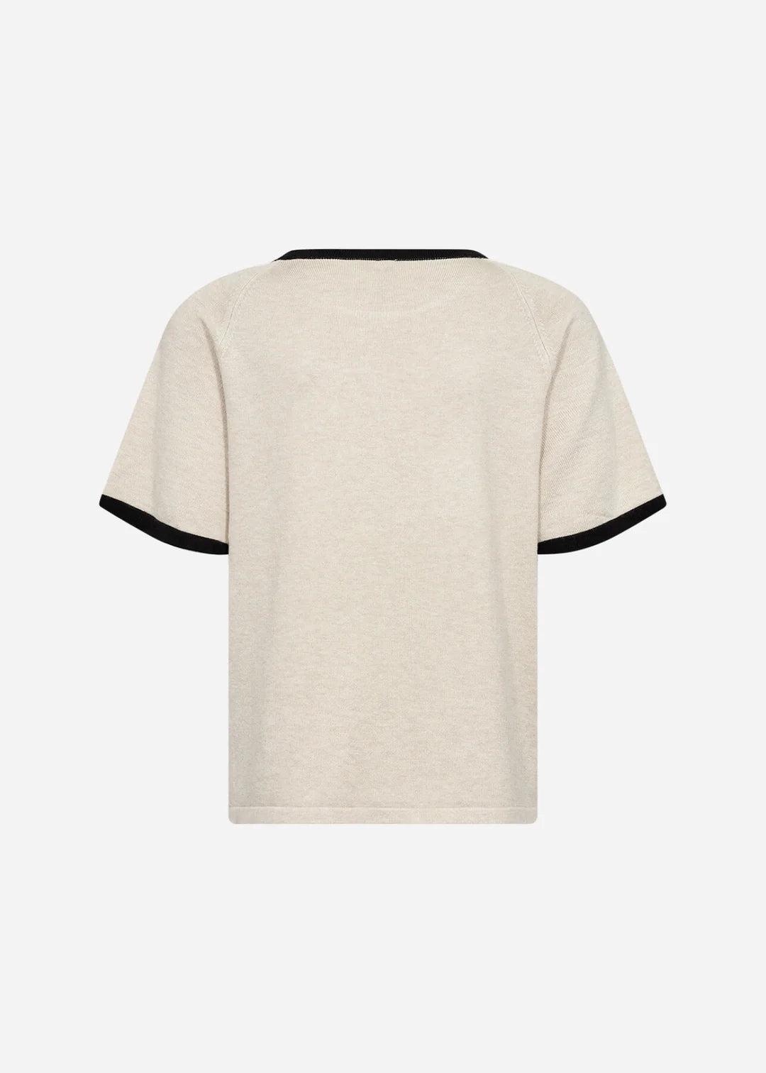 Pull manches courtes bord contraste
