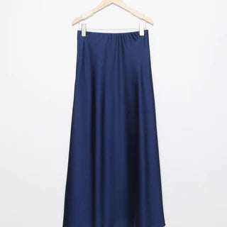 Jupe satinée Navy bordeaux ou black