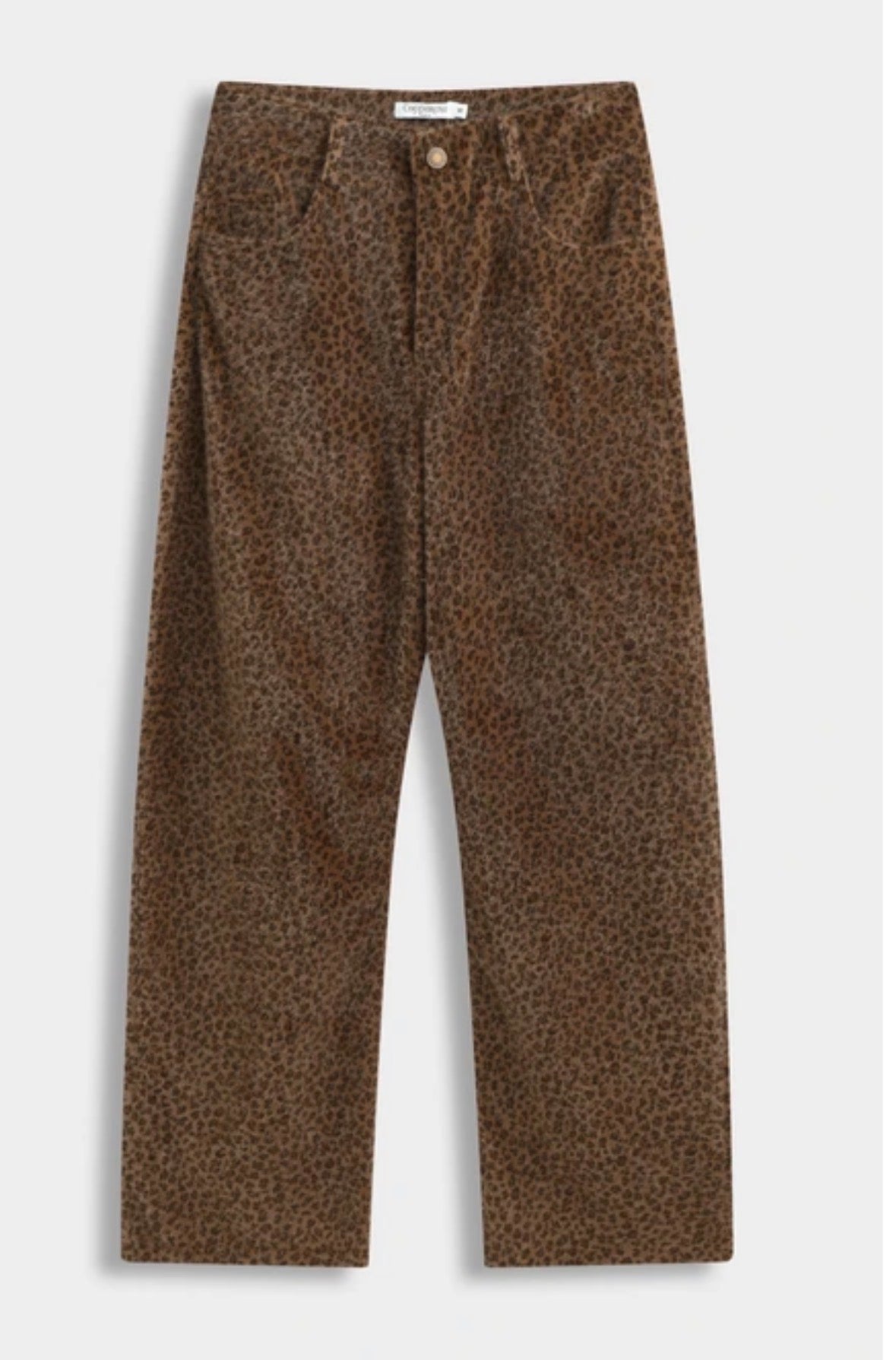 Pantalon léopard effet fourrure rase
