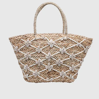 Sac Panier coquillages fils noirs, blanc s ou rouges
