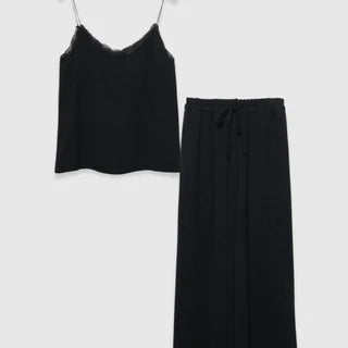 Ensemble top bretelles et pantalon fluide Costa