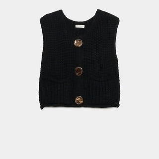 Gilet sans manches boutons dorés gris noir ou bordeaux