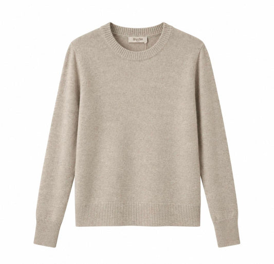 Pull col rond avec cachemire