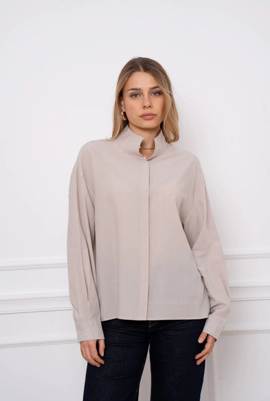 Chemise col montant