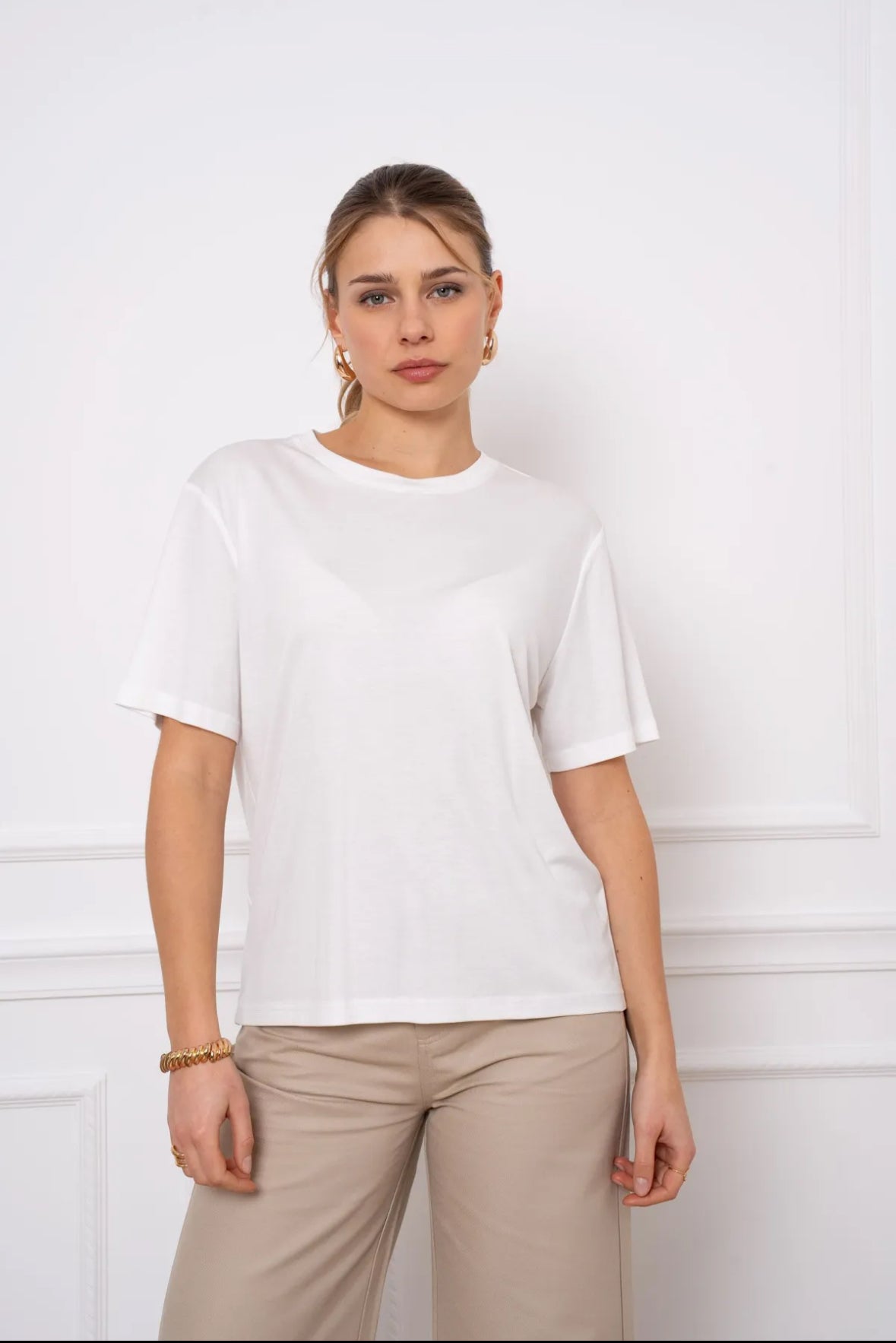 T-shirt col rond lyocell