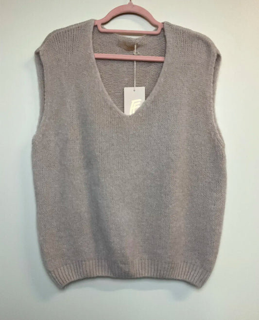 Pull sans manches alpaga superfine coloris divers