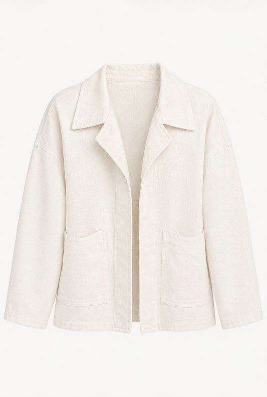 Veste coton droite