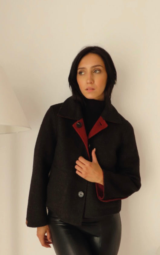 Manteau court réversible Elisa
