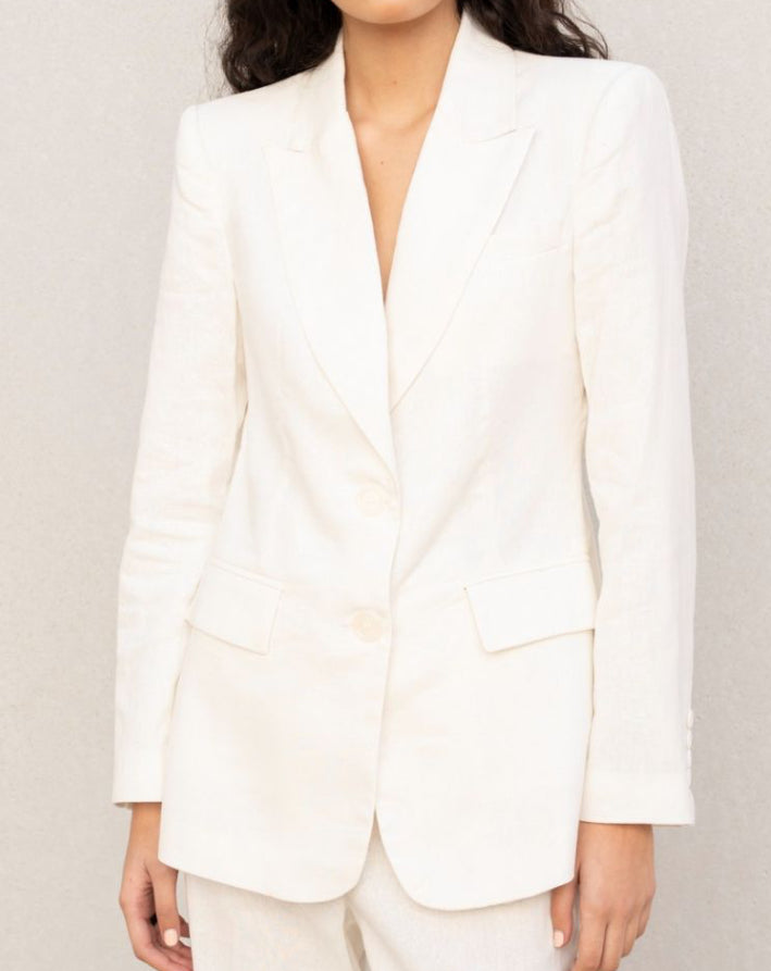 Blazer lin écru oversized