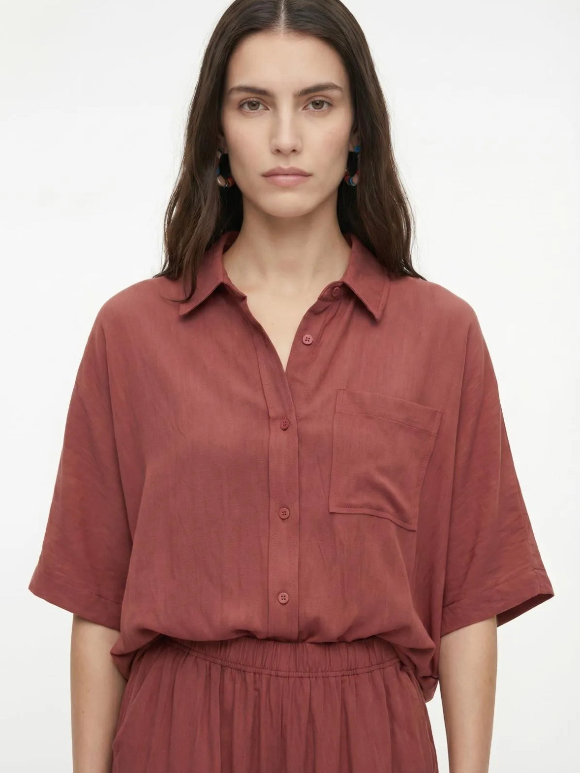 Chemise manches courtes fluide