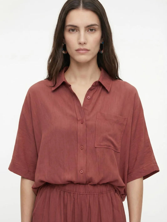 Chemise manches courtes fluide