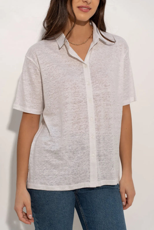 Chemise manches courtes lin