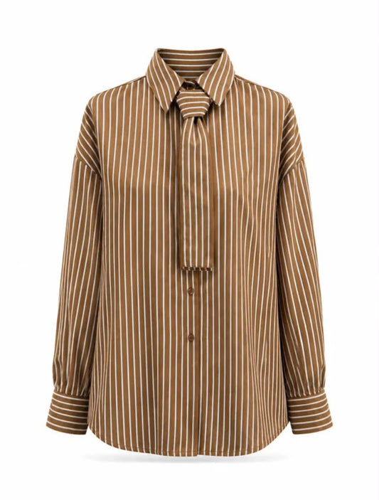 Chemise rayée cravate