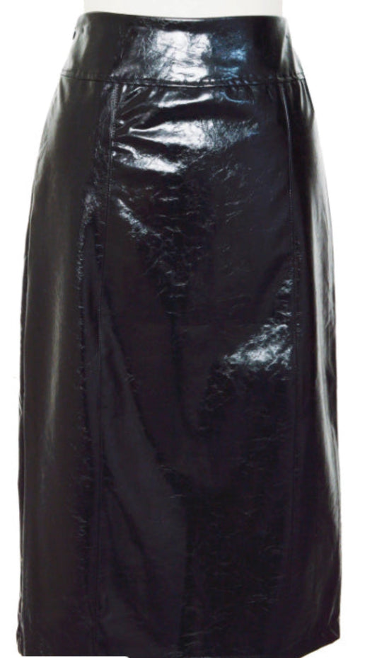 Jupe longue vinyl noir