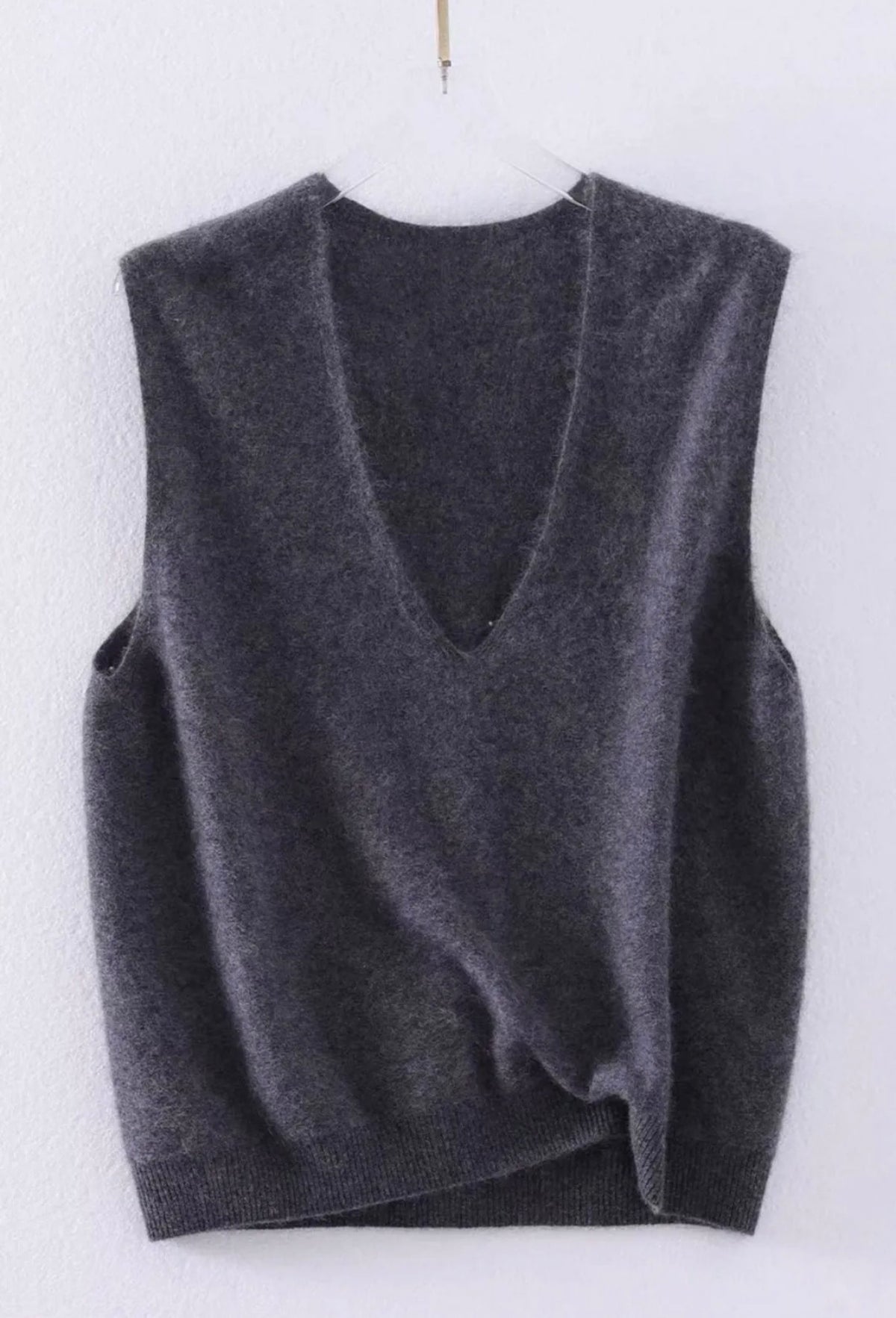 Pull sans manches laine et cachemire
