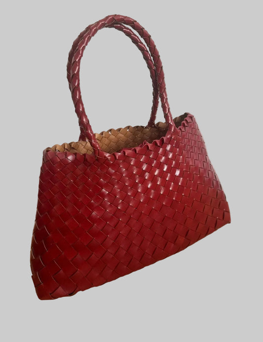 Sac cuir tressé grand modèle coloris divers Zad