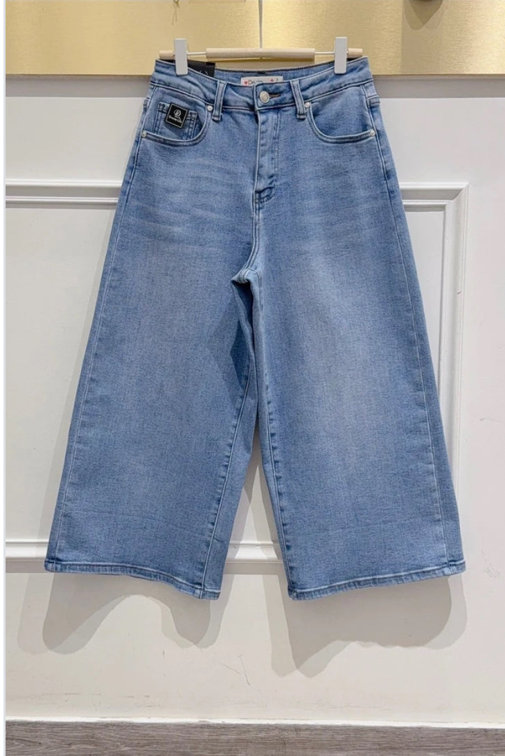 Bermuda denim stretch wide leg RD