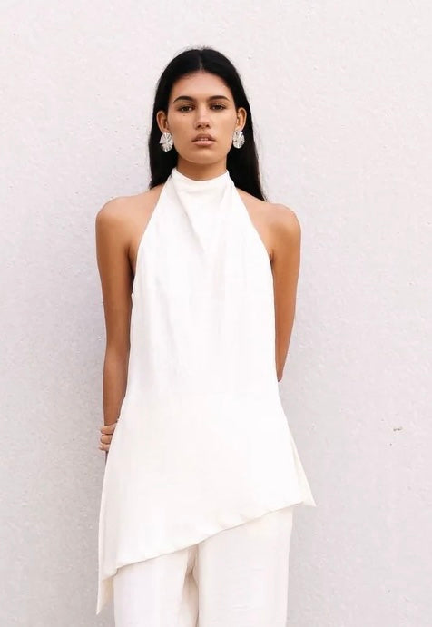 Top noir ou blanc dos nu fluide Elisa
