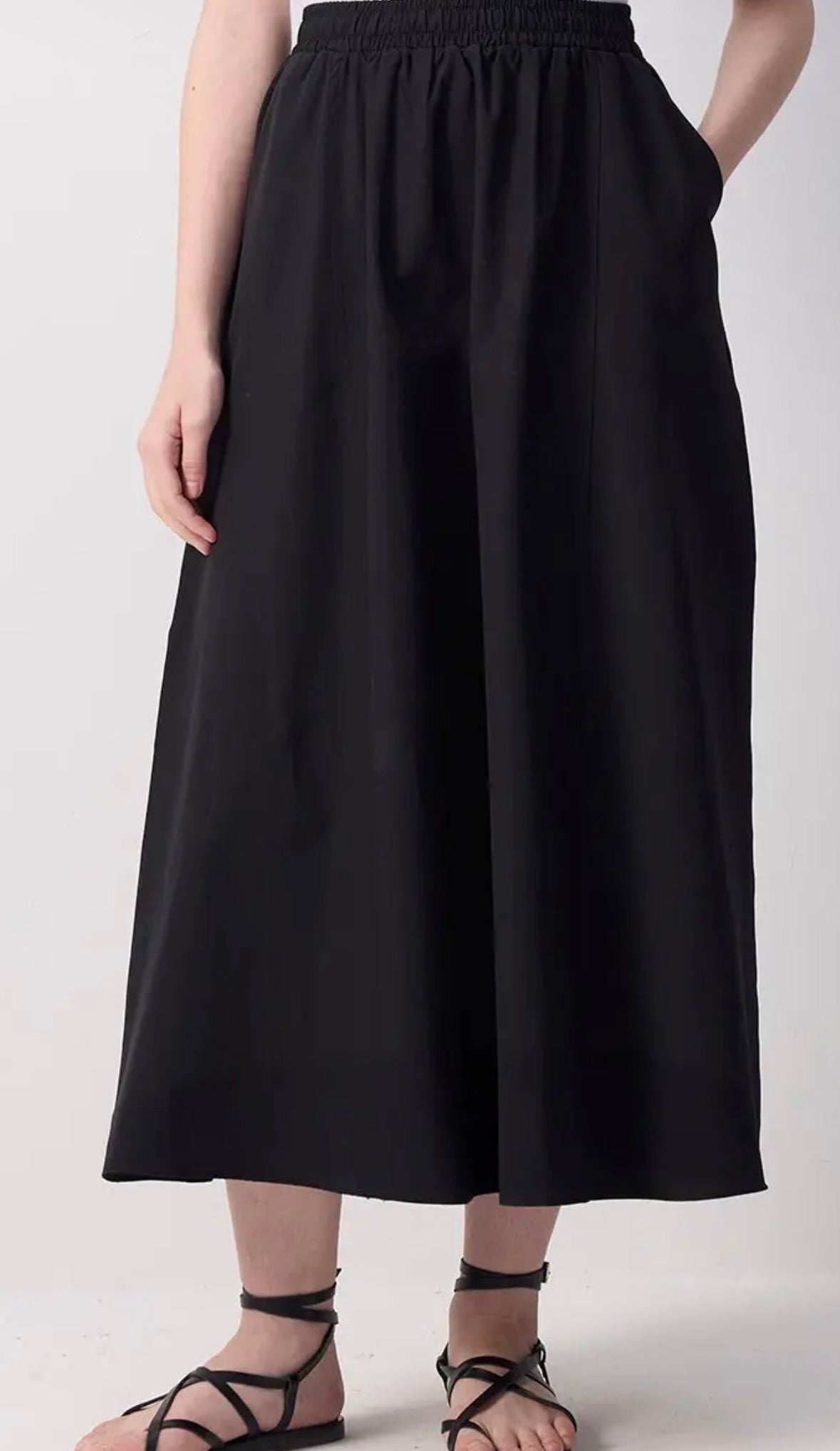 Jupe longue coton kaki, crème ou noire