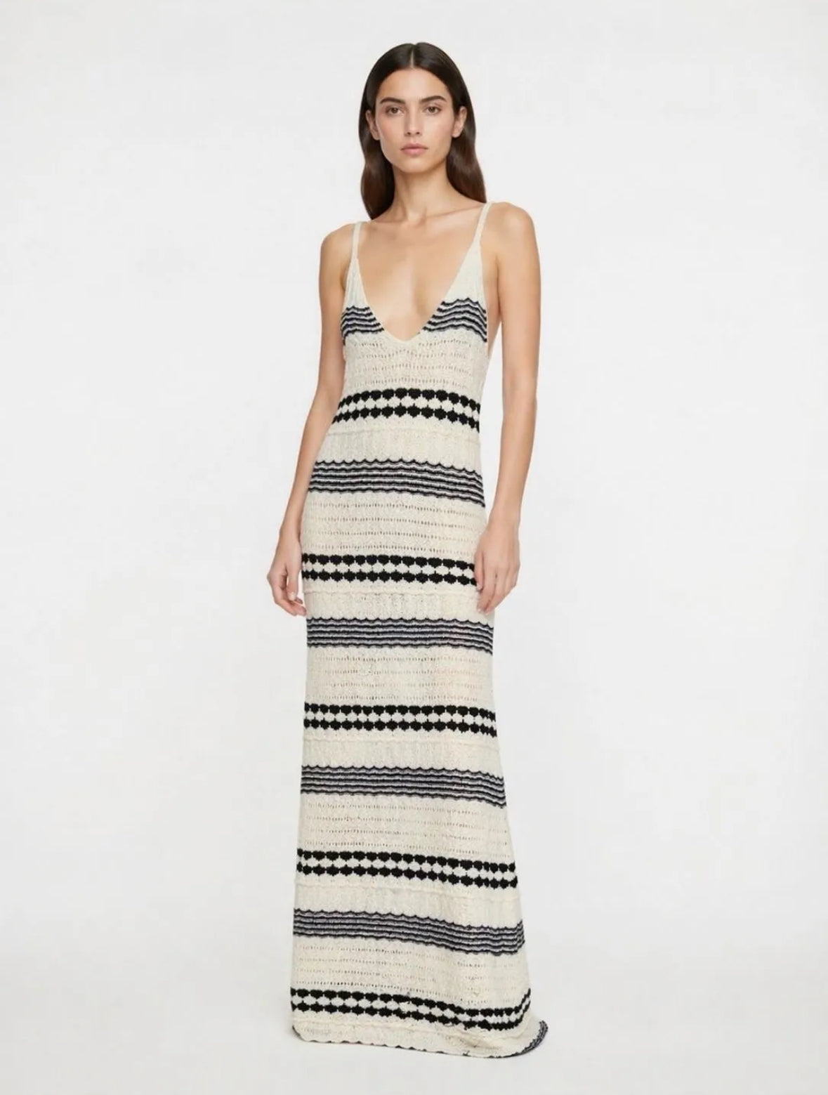 Robe crochet rayures