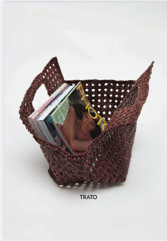 Sac cuir véritable tressé