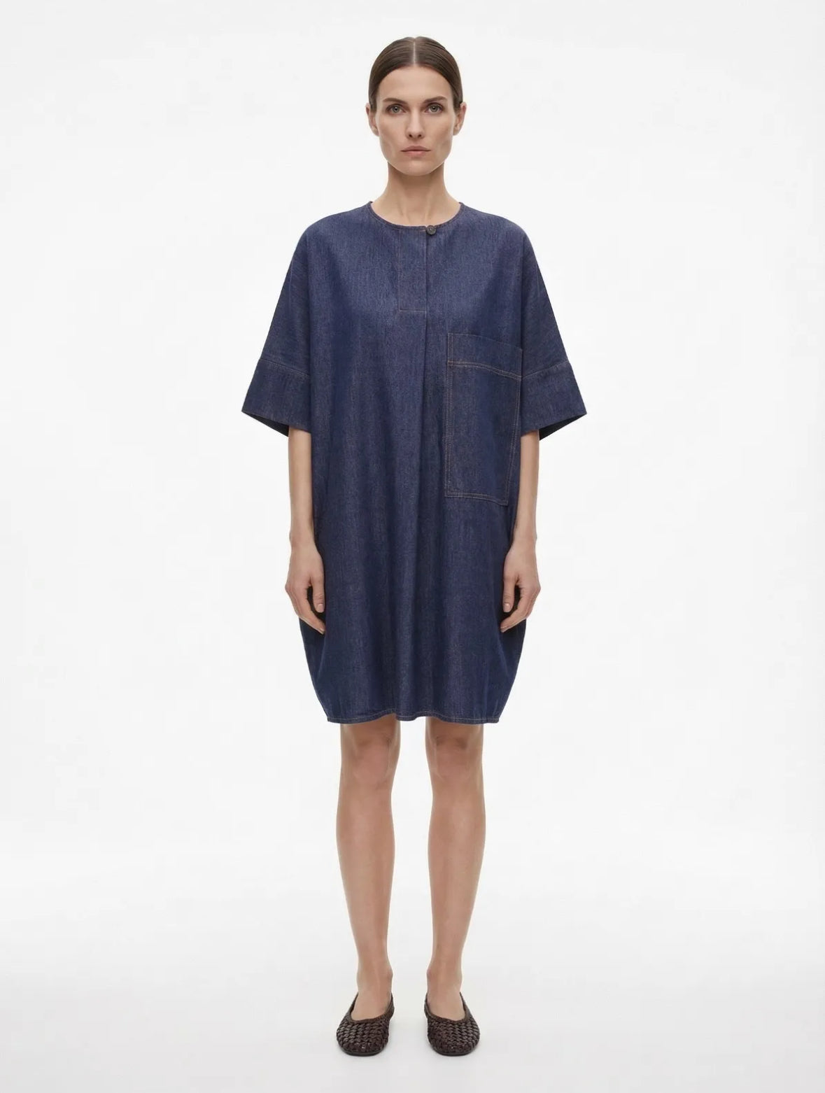 Robe jean courte