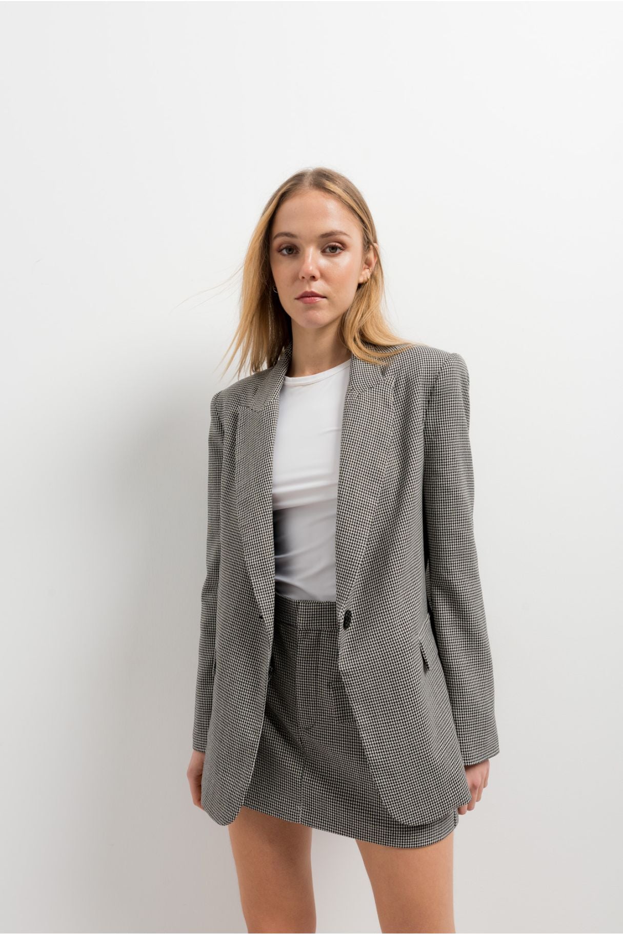 Blazer oversized pied de poule ELISA