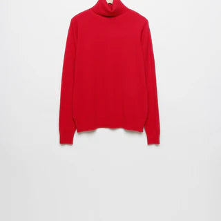 Pull col roulé coloris divers