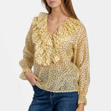 Blouse à pois volants