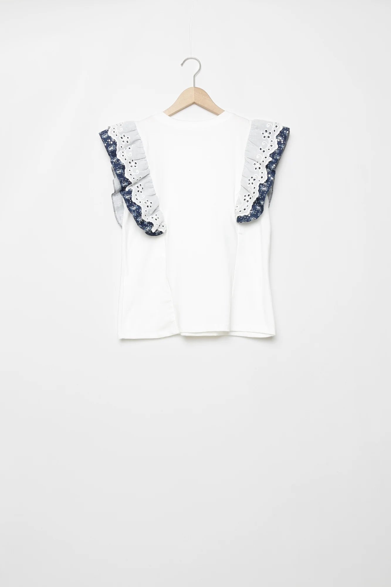 T shirt volants jean et pailletés