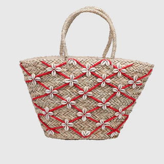 Sac Panier coquillages fils noirs, blanc s ou rouges