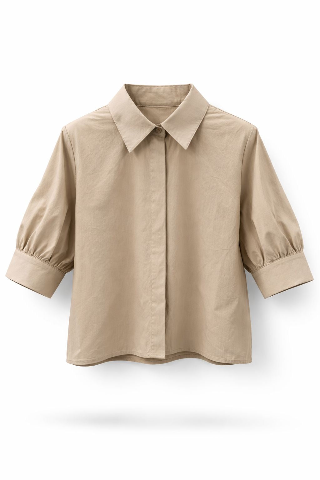 Chemise unie manches ballons