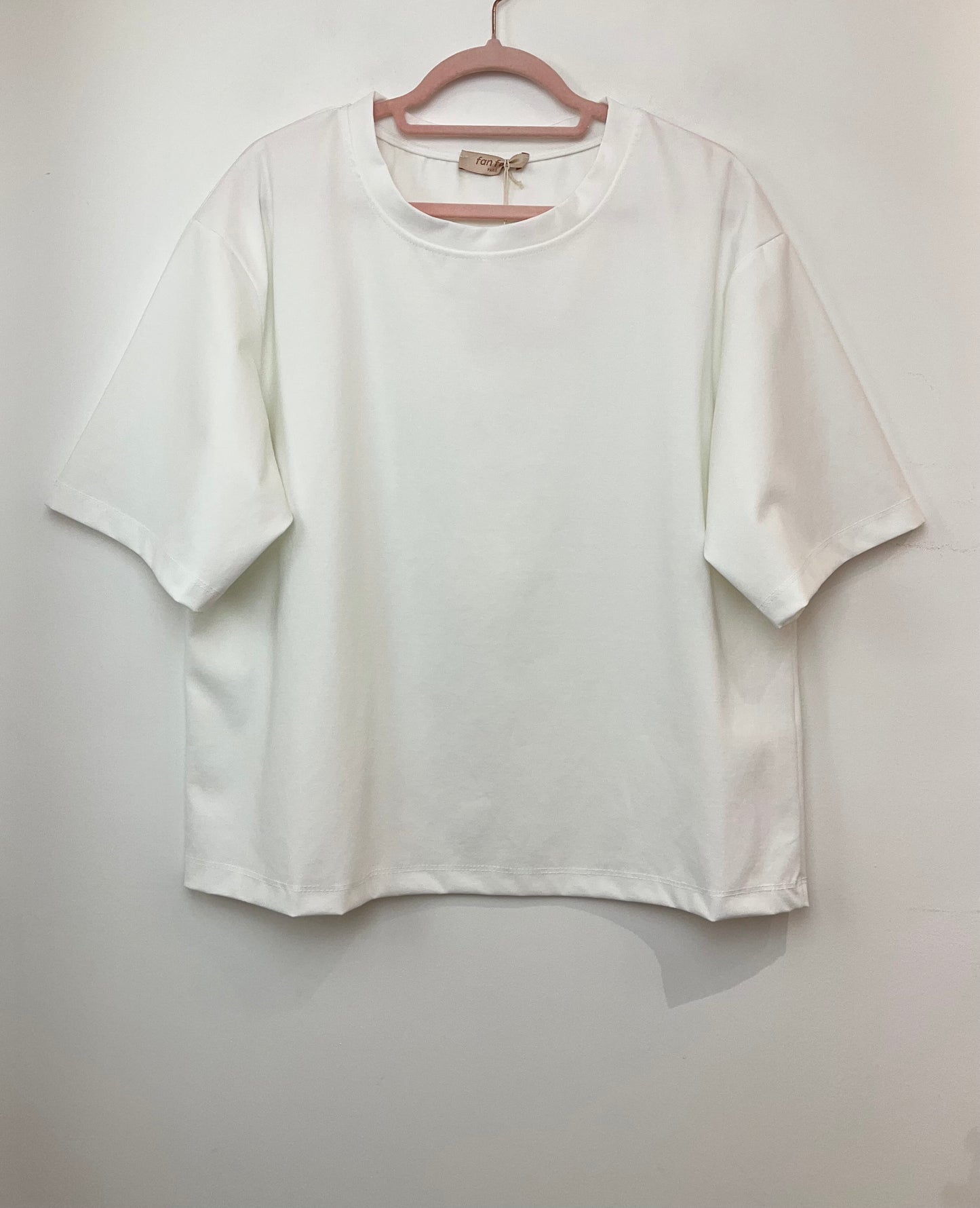 T shirt oversize court blanc bleu rose navy noir