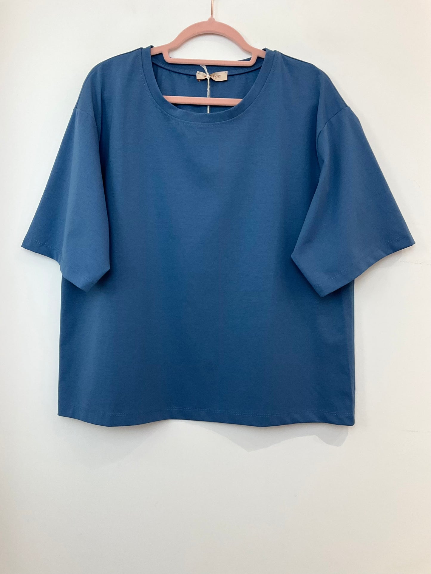 T shirt oversize court blanc bleu rose navy noir