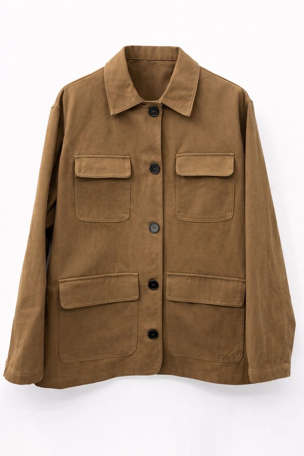 Veste longue poches Camel ou kaki