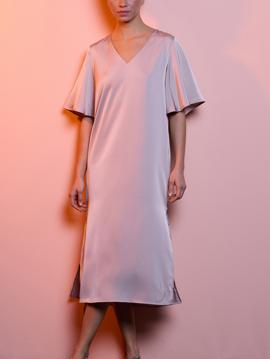 Robe tunique satinée