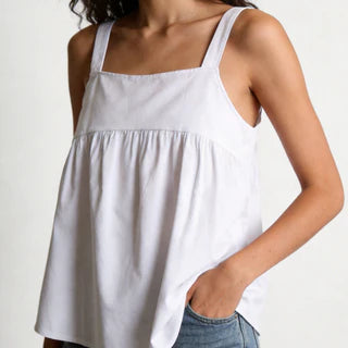 Top coton blanc bretelles