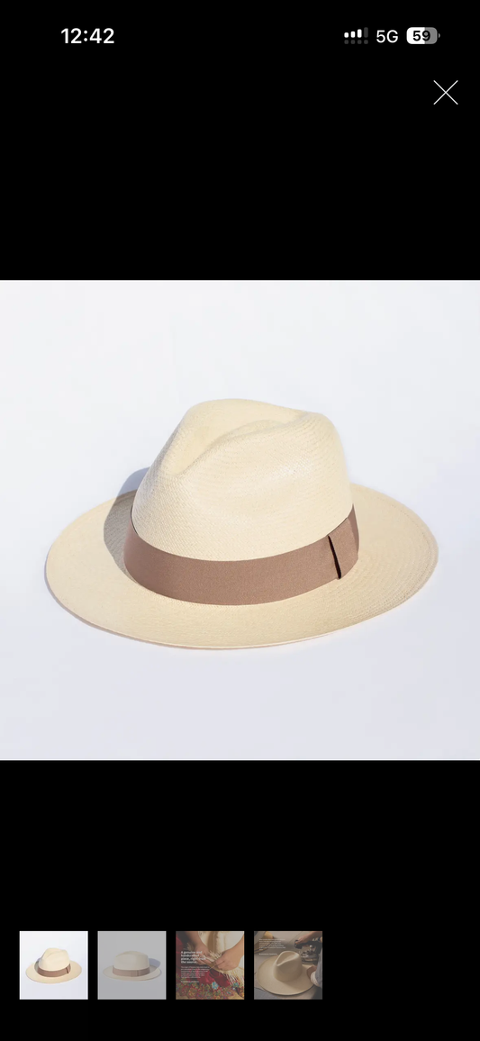 Chapeau Panama véritable pliable le classique
