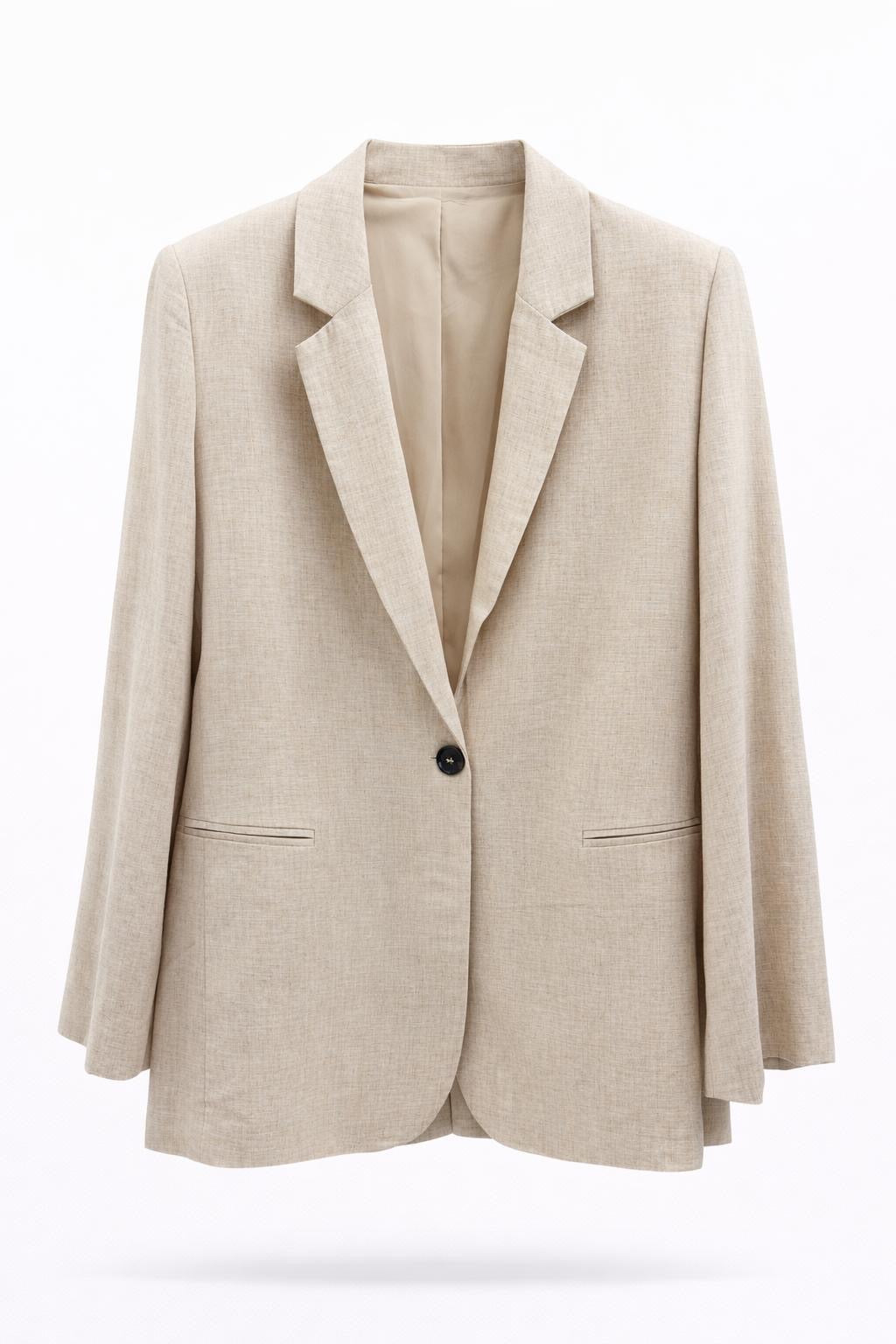 Blazer beige tencel