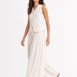 pantalon velours blanc assorti