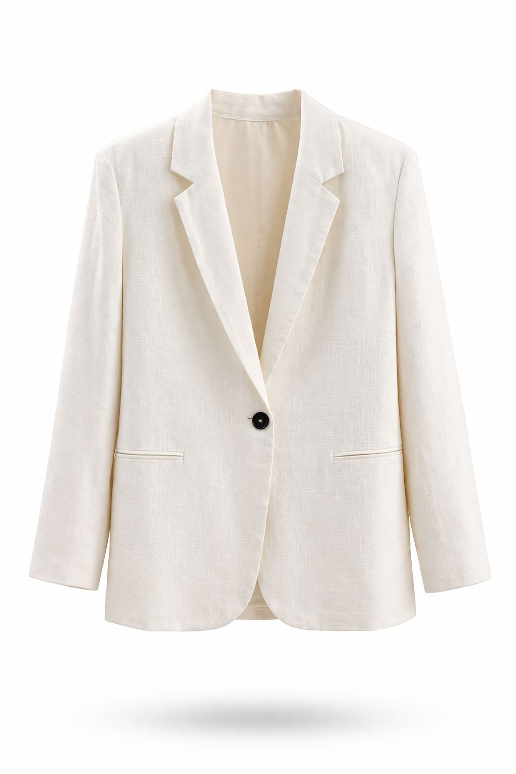 Veste tailleur lin blanc assortie