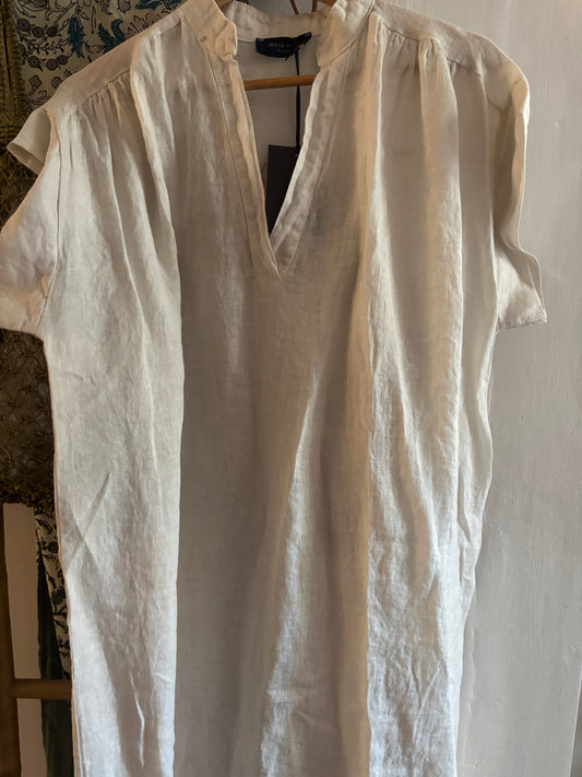 Robe courte en lin coloris divers