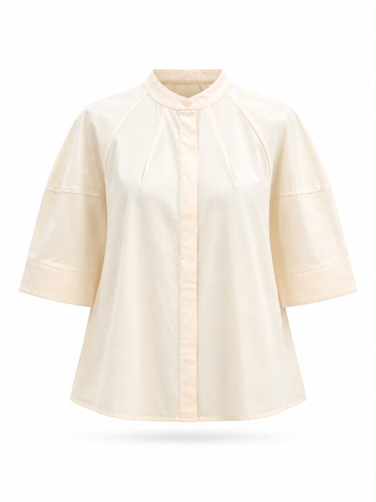 Chemise coton ample manches 3/4