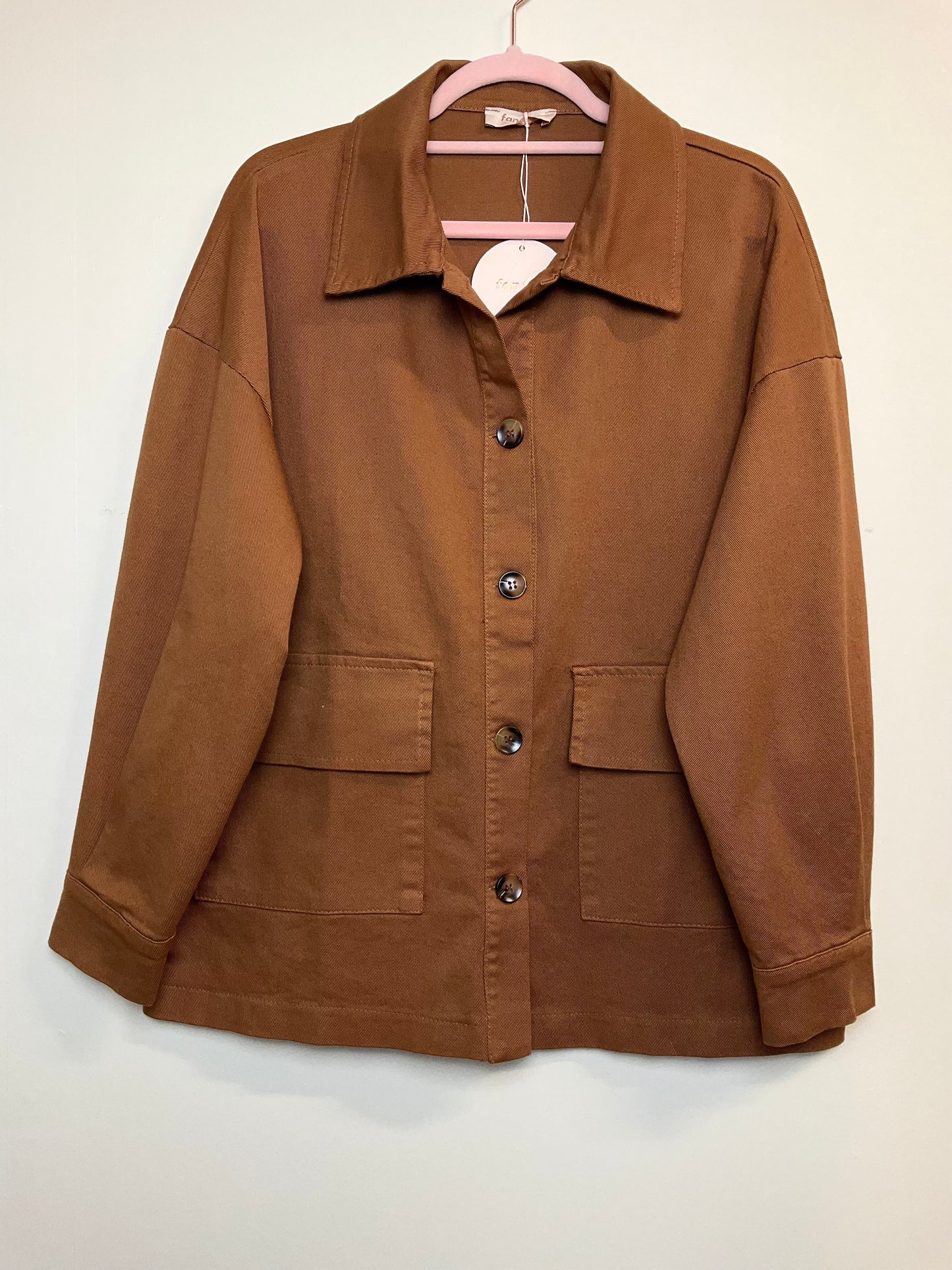Veste coton droite